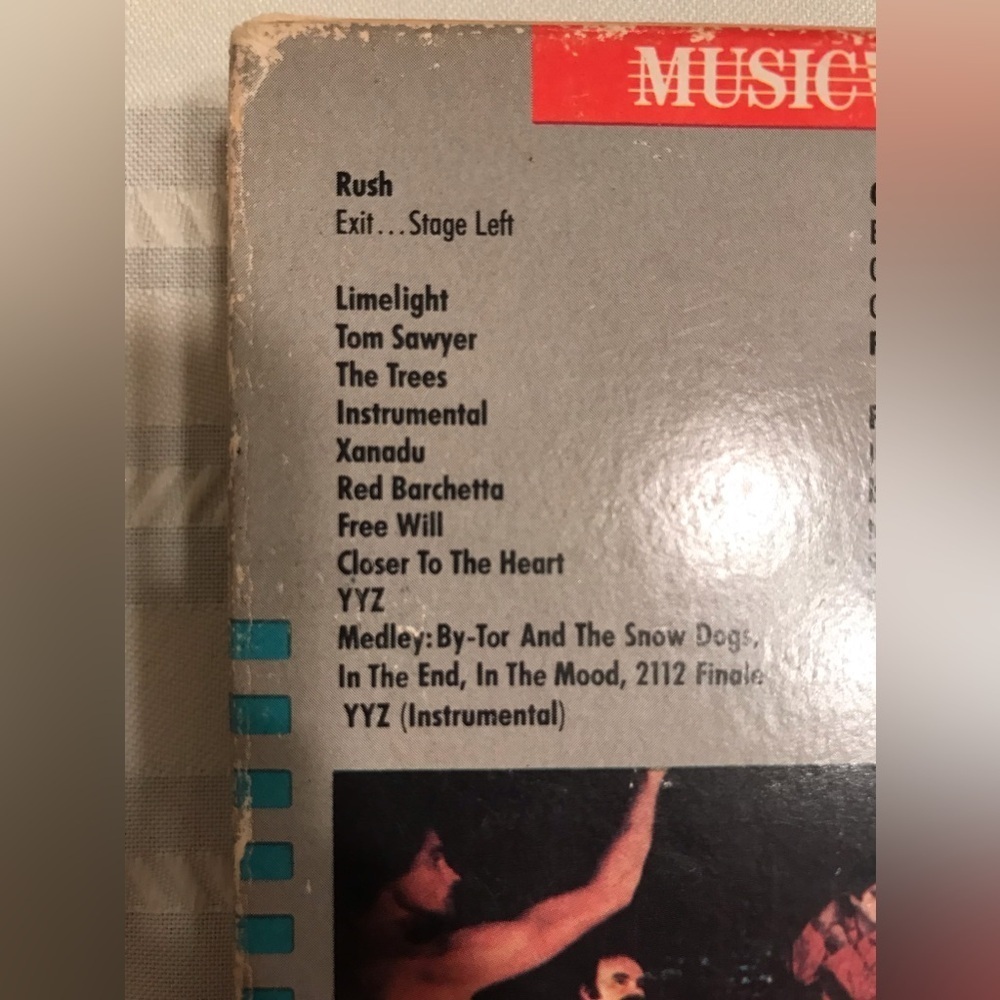 VINTAGE 80S RUSH ROCK BAND VHS MUSIC CONCERT VIDEO EXIT STAGE LEFT RCA 1982. MTV - Picture 4 of 7